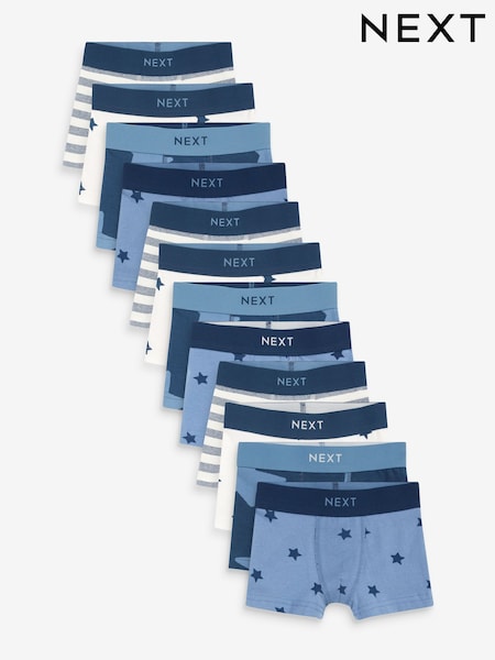 Blue Stars & Stripes Trunks 10 Pack (1.5-16yrs) (N33978) | €37 - €40