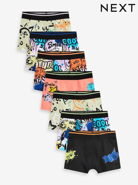 Dino- und Graffiti-Print - Trunks 7 Pack (2-14yrs) (N34001) | 16 € - 18 €