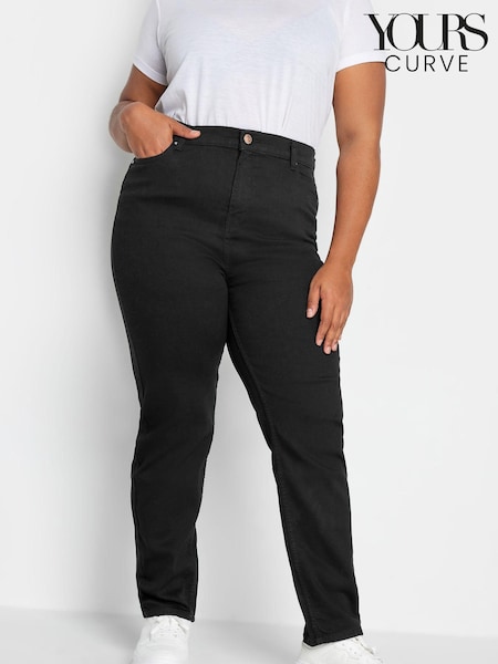 Yours Curve Black RUBY Straight Leg Jean (N34197) | €38