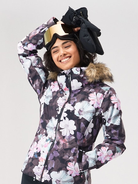 Roxy Snow Jet Floral Ski Black Jacket (N34246) | €114
