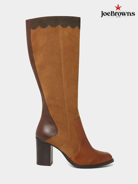 Joe Browns Brown Made You Look Suede Leather Boots (N34264) | AED364