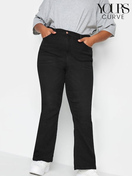 Yours Curve Black Bootcut Stretch ISLA Jeans (N34282) | €38