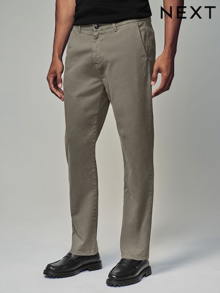 Stone Slim Fit Premium Soft Touch Chino Trousers (N34553) | AED87