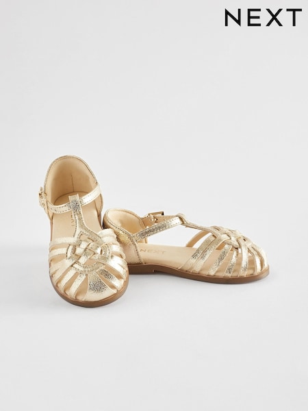 Gold Fisherman Occasion Sandals (N34613) | AED86 - AED102