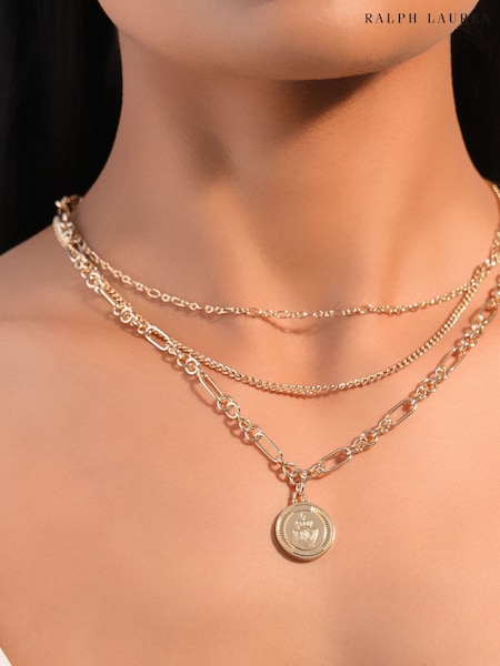 Lauren Ralph Lauren 16" Gold Tone Multi Row Pendant (N35152) | €129