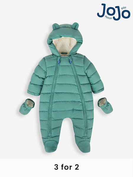 JoJo Maman Bébé Green Puffer Pramsuit (N35242) | €34