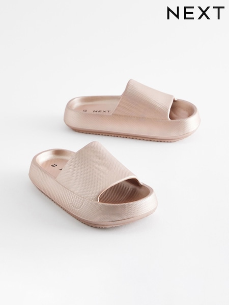 Rose Gold Metallic Chunky Sliders (N35254) | $15 - $19