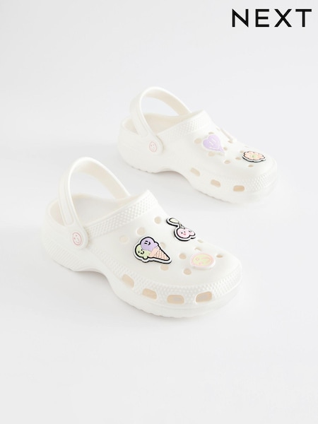White Character Badge Clogs (N35255) | AED40 - AED51