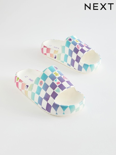 Rainbow Checkerboard Chunky Sliders (N35269) | AED24 - AED31