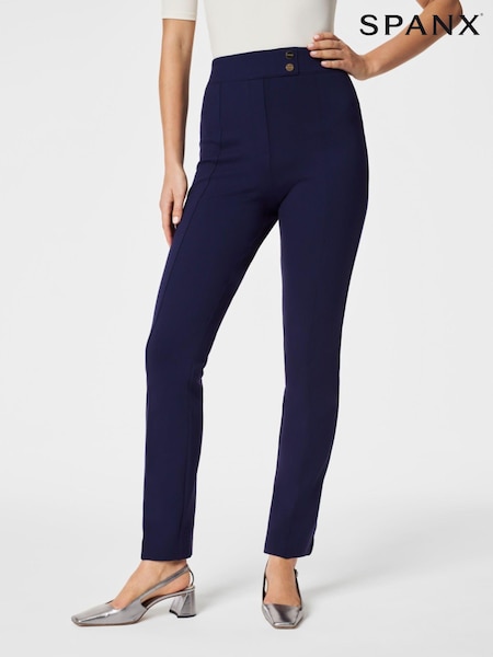 Spanx Ponte Button Tab Black Trousers (N35333) | €76