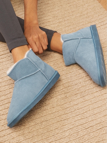Blue Suede Boot Slippers (N35366) | €19.50