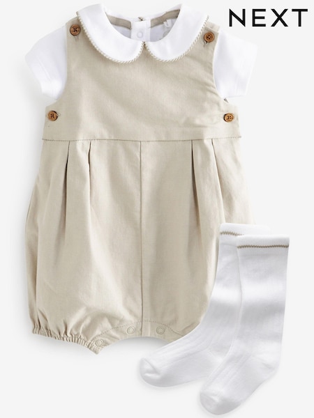 Nevtralno/belo - Smart Baby Romper, Bodysuit And Socks Set (0mths-2yrs) (N35633) | € 19 - € 21