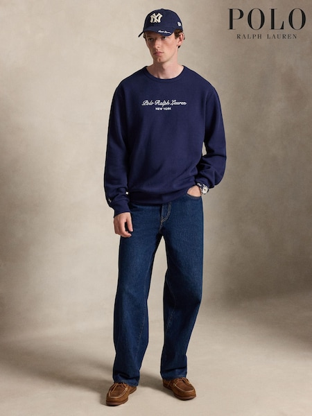 Blue - Regular Polo Ralph Lauren Script Logo Sweatshirt