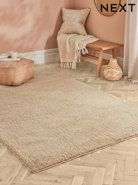 Natural Cosy Washable Shaggy Rug (N35694) | €33 - €198