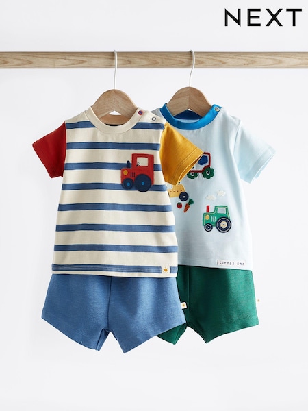 Bright - Baby 100% Cotton T-Shirts And Shorts Set 2 Pack (N35955) | € 19 - € 21