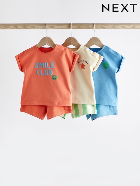 Modra/oranžna - Baby T-Shirt And Shorts Set (N35960) | € 25 - € 27