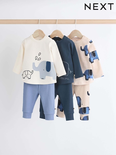 Blue Elephant Baby Top and Leggings 6 Piece Set (N35961) | AED99 - AED106