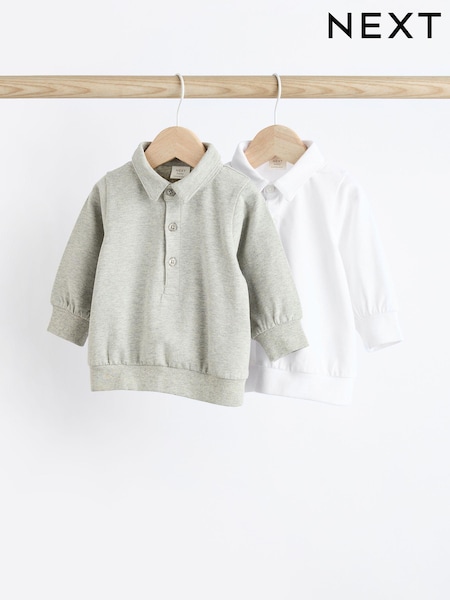 siva - Long Sleeve Button Neck Baby Tops 2 Pack (N35971) | € 13 - € 15