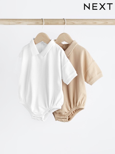 Weiß/Neutral - Baby Collar Bodysuits 2 Pack (N35972) | 14 € - 16 €