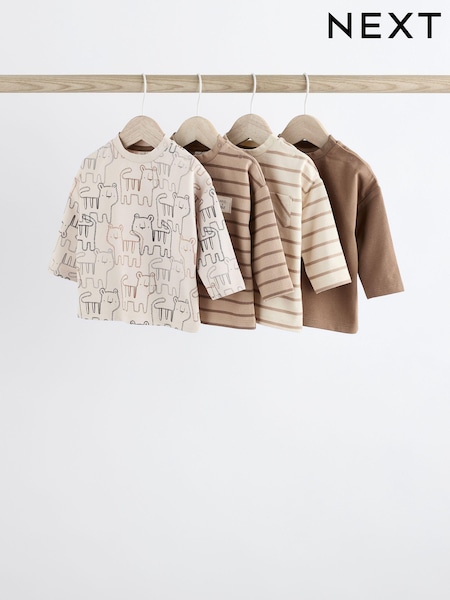 Enobarvni - Long Sleeve Baby T-Shirts 4 Pack (N35977) | € 17 - € 19