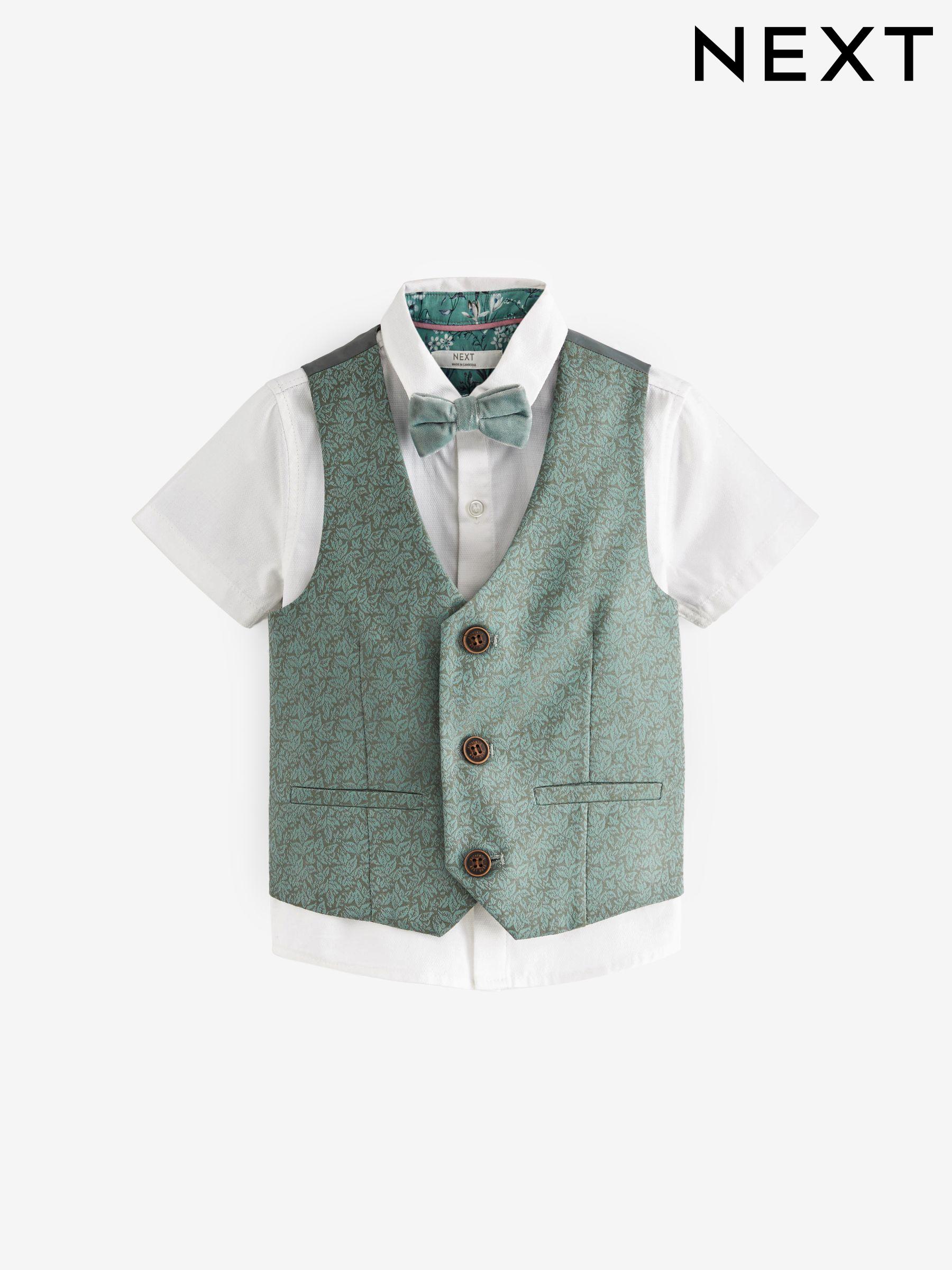 Boys Clearance Shirt Waist Coat Set Plain Occasionwear Next Luxembourg