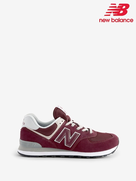 New Balance Red/White Mens 574 Trainers (N36089) | €126