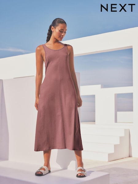 Altrosa - 100% Cotton Ärmellos Jersey Kleid (N36180) | 8 €