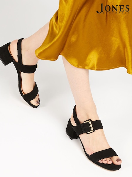Черный - Jones Bootmaker Kassidy Single Strap Blue Heels (N36200) | €56
