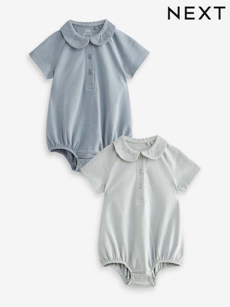 Blau - Baby Collar Jersey Rompers 2 Pack (N36230) | 9 € - 14 €
