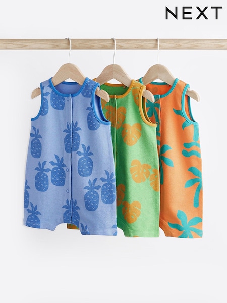 Leuchtendes Palmenmuster - Baby Jersey Vest Rompers 3 Pack (N36239) | 16 € - 19 €