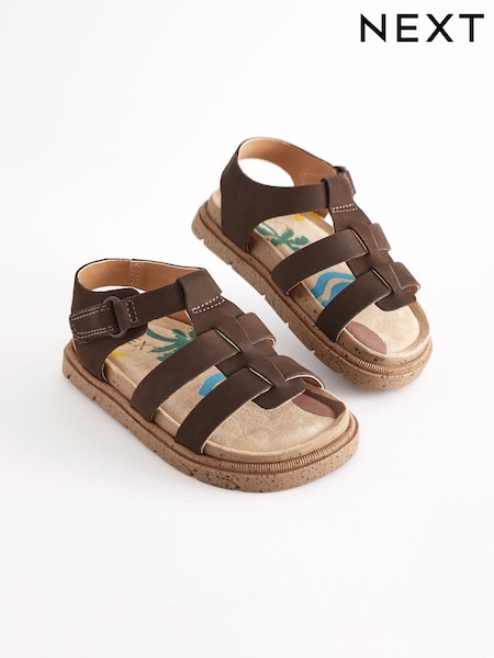Brown Leather Fisherman Sandals (N36264) | €12 - €14