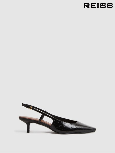 Reiss Jade Leather Slingback Heels (N36435) | € 197