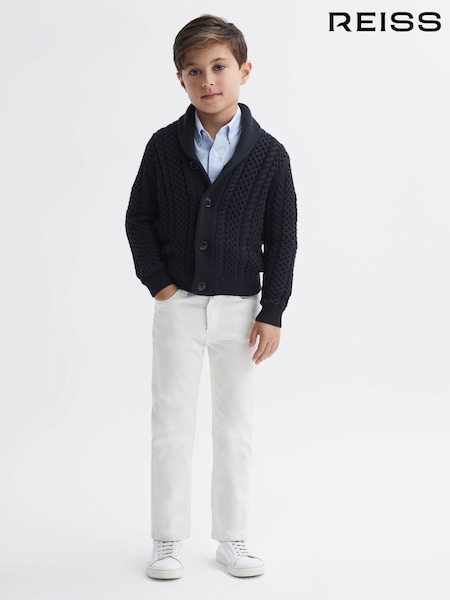 Reiss Ashbury Cable Knitted Cardigan (N36442) | 396 LEI