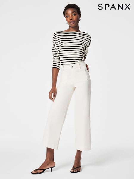 Spanx Cropped Raw Hem Wide Leg Jeans (N36494) | €82