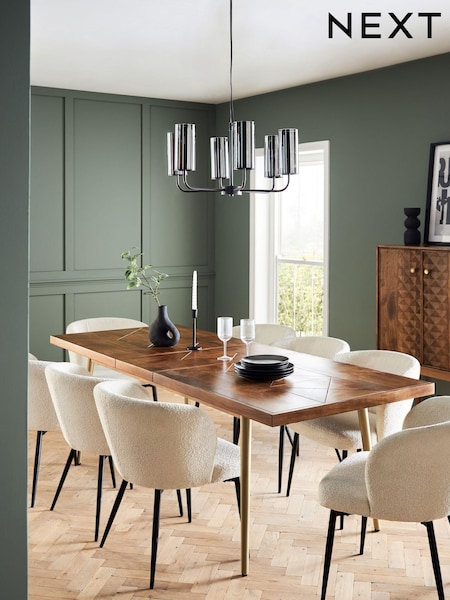 Dark Mango Wood Lloyd 6 to 10 Seater Extendable Dining Table (N36502) | €1,225