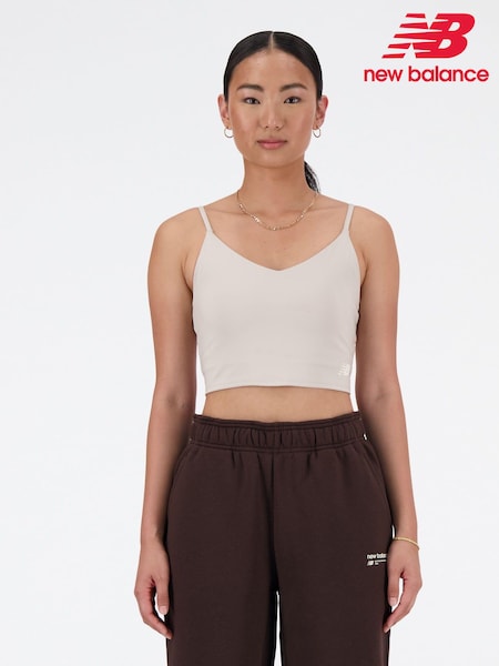 Gri - Sutien moale New Balance Linear Heritage (N37083) | 125 LEI