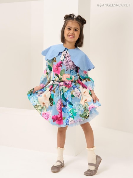 Angel & Rocket Blue Darcy Printed Layered Skirt (N37172) | €17.50 - €21.50