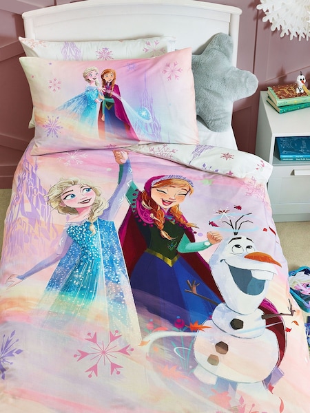 Disney Frozen Pink 100% Cotton Duvet Cover and Pillowcase Set (N37269) | 127 QAR - 206 QAR
