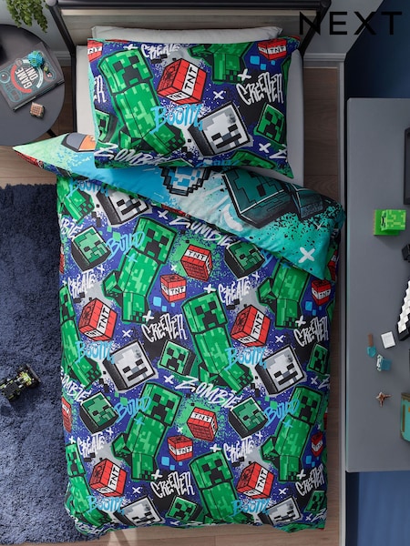 Minecraft Single Duvet Cover and Pillowcase Set (N37294) | ‏137 ر.ق.