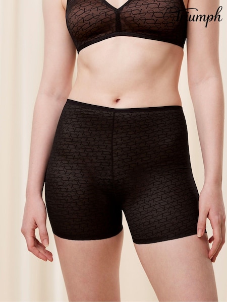 Triumph Signature Sheer Black Shorts (N37434) | $49