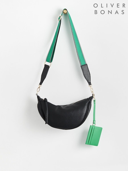 Oliver Bonas Black Stripe Betty Crossbody Belt Bag (N37518) | kr657
