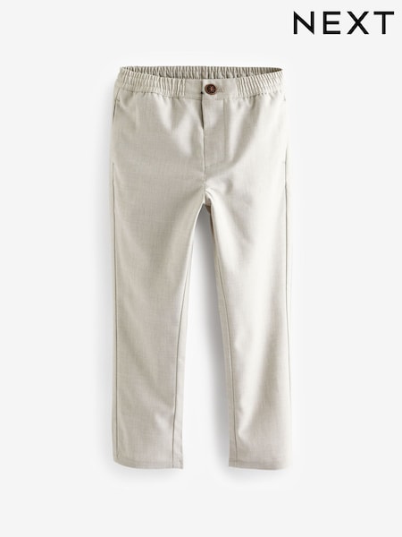 Ecru Neutral Smart Linen Blend Trousers (3-16yrs) (N37587) | R$ 155 - R$ 205