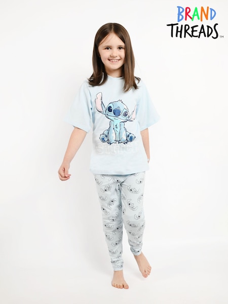 Brand Threads Disney Lilo and Stitch Girls 100% Cotton Pyjama Set (N37943) | ‏89 ر.ق.