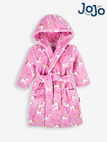 JoJo Maman Bébé Girls' Unicorn Print Dressing Gown (N38013) | €40