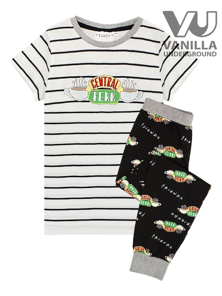 Vanilla Underground White Friends Long Leg 100% Cotton Pyjamas (N38067) | R$ 205