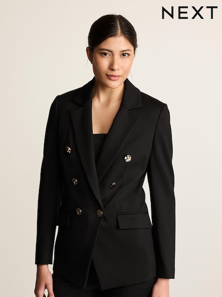 Ponte Fitted Double Breasted Blazer (N38087) | kr648
