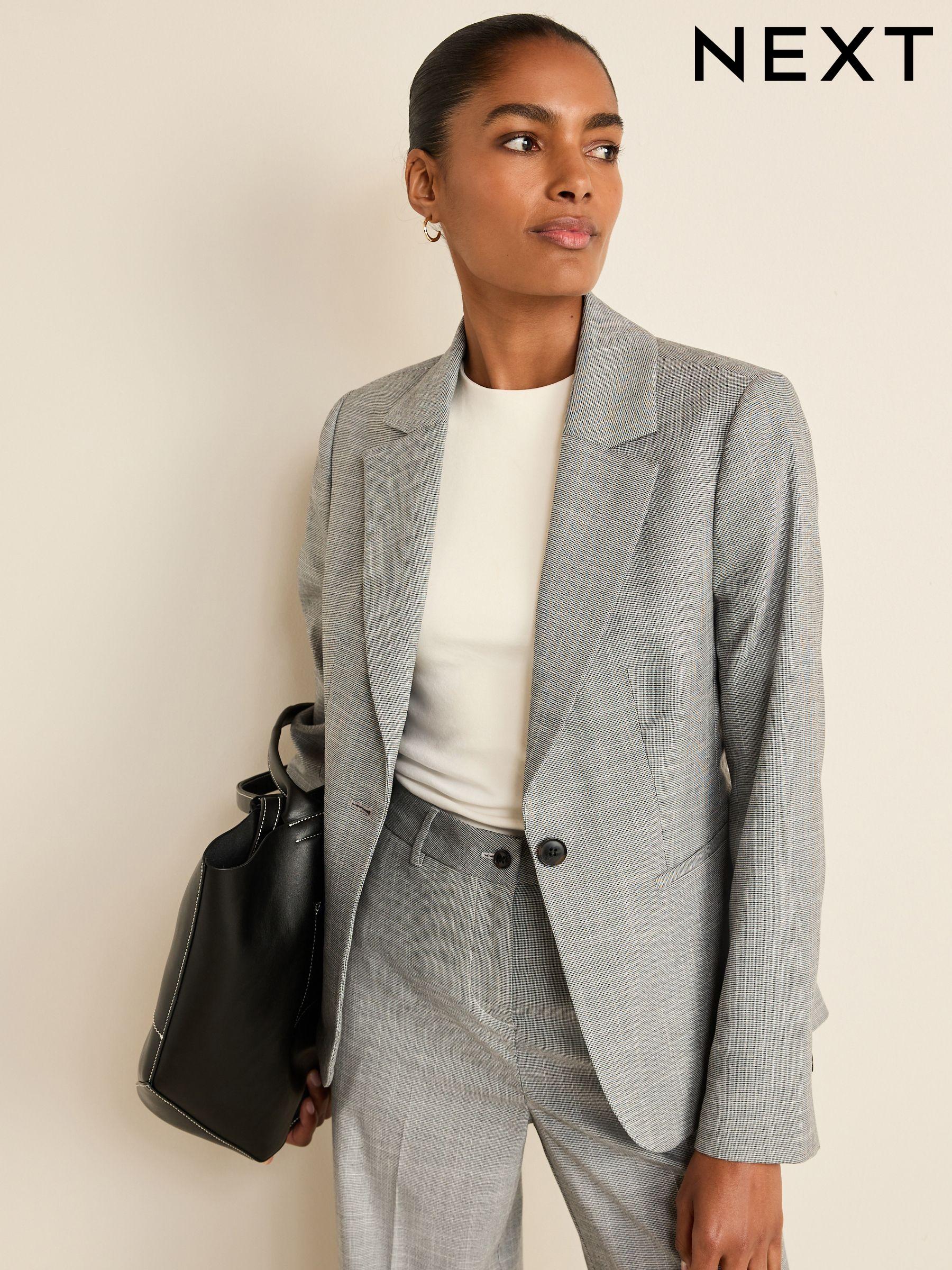 Women s Suit Jackets Regular Grey Blazer Tailoring Next Luxembourg