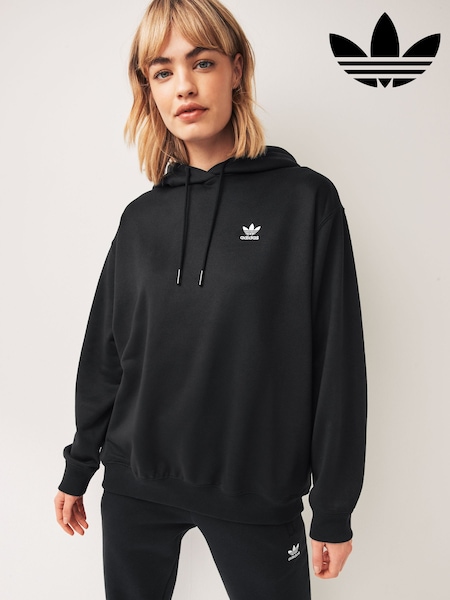 adidas Originals Black Trefoil Oversized Hoodie (N38129) | AED160