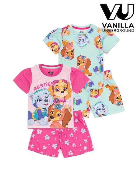 Vanilla Underground Pink Girls Paw Patrol Pyjamas 2 Pack (N38161) | AED180