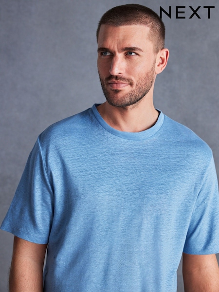 Blue Signature 100% Linen T-Shirt (N38394) | €10.50
